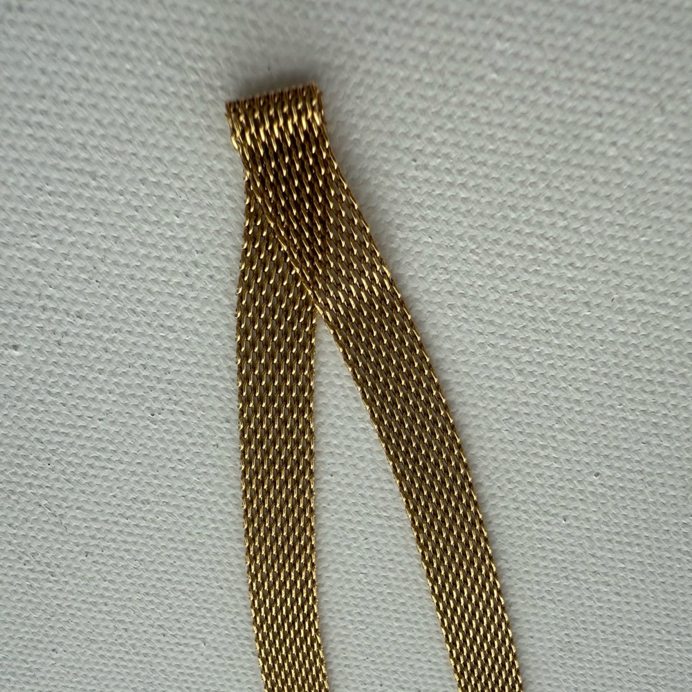 Anthropologie Gold Mesh Choker Necklace - Picture 4 of 8